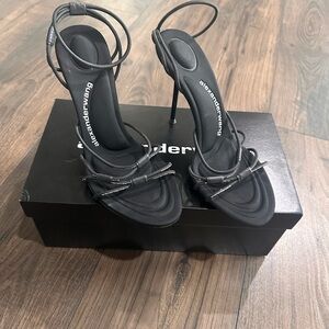 Alexander Wang Black Sienna Bungee Sandals Heels